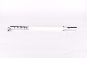 NOS REG #8 white and chrome frame bike pump in 420-470mm from the 1970s - 1980s