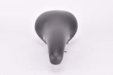 NOS black Raleigh labled saddle made by Gallet, with original seatpost clamp