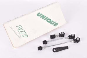 NOS Roto Unique quick release set, front and rear Skewer and Seatpost clamp