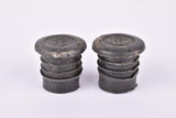 Black Puch handlebar end plugs (Lenkerendstopfen)