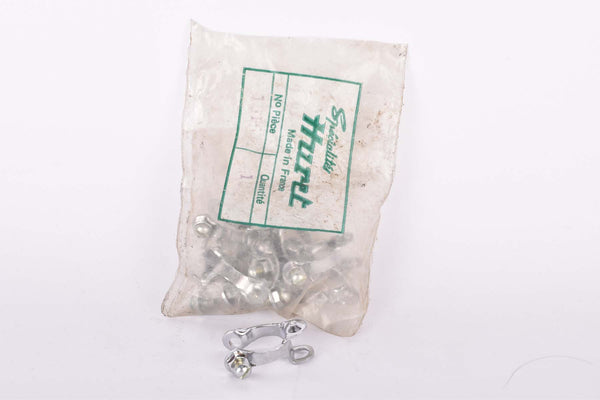 NOS Huret "Adjustable cable stop clip for rear derailleur" #1816 clamp-on chainstay cable casing / housing stop from the 1960s - 1980s