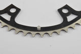 NOS black anodized Gipiemme Crono Sprint Chainring in 52 teeth and 144 BCD from the 1980s