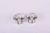 Silver Cinelli winged logo handlebar end plugs