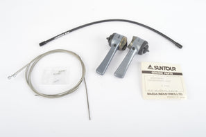 NEW Suntour Blaze 90 2x7-speed AccuShift downtube shifter set from the 1990s NOS