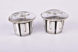 Silver Cinelli winged logo handlebar end plugs
