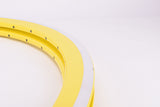 NOS Rigida DP 18 UP Yellow high profile aero Clincher Rim Set in 28"/622x13mm (700-13C) with 32 holes from the 1980s - 2000s