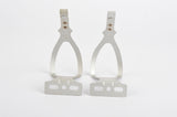 NEW Georges Sorel silver super light toe clip set in size M from the 80s NOS