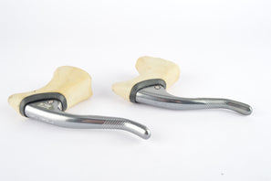 Shimano 105 #BL-1051 aero brake lever set with white hoods from the late 1980s