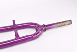 NOS 26" Purple MTB Steel Fork with Eyelets for Fenders