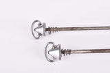 Campagnolo quick release set Record and Super Record, #1001/3 and #1006/8 front and rear Skewer from the 1950s - 1970s