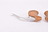 Weinmann AG drilled non-aero Brake lever set from the 1970s - 1980s with brown hoods - new bike take off