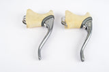 Shimano 105 #BL-1051 aero brake lever set with white hoods from the late 1980s