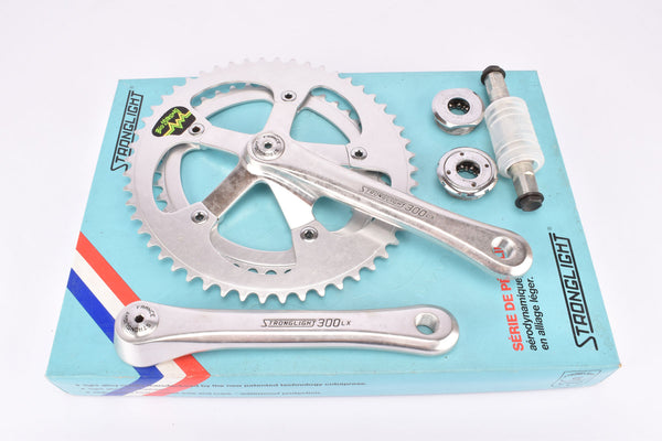 NOS/NIB Stronglight 300 LX ref. #ST300LX BioStrong crank set with 52/42 teeth in 170mm and english threaded bottom bracket from the 1980s - 1990s