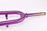 NOS 26" Purple MTB Steel Fork with Eyelets for Fenders