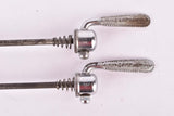 Campagnolo pre cpsc quick release set Record and Super Record, #1001/3 and #1006/8 front and rear Skewer from the 1950s - 1970s