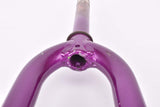 NOS 26" Purple MTB Steel Fork with Eyelets for Fenders
