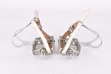 Steel Pedal Set with Alpino Toe Clips and Super Sport Straps from the 1980s