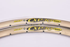 NOS titanium colored Mavic CXP 30 SUP UB Control clincher Rim Set in 700c/622mm with 32 holes from the mid 1990s