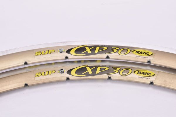 NOS titanium colored Mavic CXP 30 SUP UB Control clincher Rim Set in 700c/622mm with 32 holes from the mid 1990s