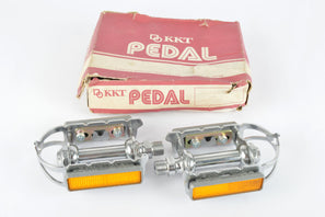 NEW KKT/Kyokuto Top-Run Pedals with cat eyes and english threading from the 1970-80s NOS/NIB