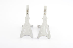 NEW Georges Sorel silver super light toe clip set in size L from the 80s NOS