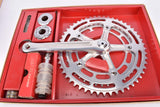 NOS/NIB Shimano First Generation Dura Ace Front Chainwheel Assembly Set, #GA-200 Crankset with 52/42 teeth and 170mm length, #GB-100 Bottom Bracket with english thread and 112mm length from 1975