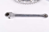 Cottered chromed steel fluted crankset with 52/44 teeth and 170mm length from the 1950s / 1960s / 1970s