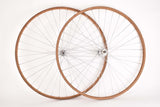 Wheelset with Wooden Tubular Rims and Campagnolo Cambio Corsa Fratteli Brivio Hubs