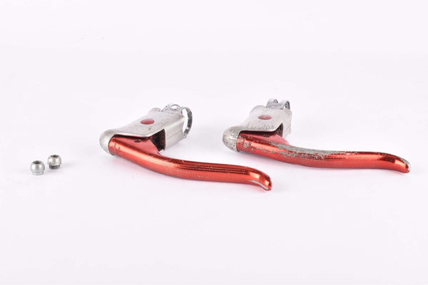 Weinmann AG De Luxe red anodized patent non-aero Brake lever set from the 1950s
