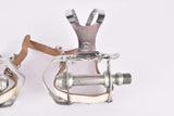 Steel Pedal Set with Alpino Toe Clips and Super Sport Straps from the 1980s