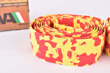 NOS Silva Cork dappled handlebar tape in red/yellow from the 1980s