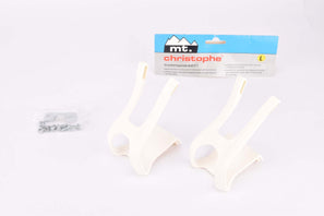 NOS/NIB Christophe MT. Mountainbike Toe Clip Set, Size Large in White from the 1990s
