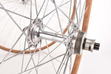 Wheelset with Wooden Tubular Rims and Campagnolo Cambio Corsa Fratteli Brivio Hubs