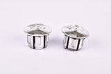 Silver Cinelli winged logo handlebar end plugs