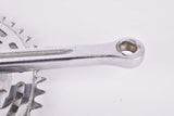 Cottered chromed steel fluted crankset with 52/44 teeth and 170mm length from the 1950s / 1960s / 1970s