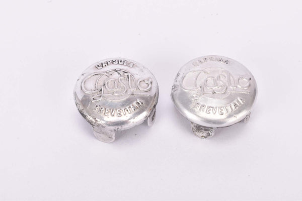 Gaslo Capsula Brevettata aluminum handlebar end plugs from the 1950s