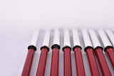 10 x Defectiv NOS Zefal Competition 4 red/chrome bike pumps in 520-560mm for SV-Valve (presta valve/scalverand Ventil)