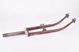 28" Brown Steel Fork with Eyelets for Fenders, Rack and Braze-on for Dynamo