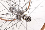 Wheelset with Wooden Tubular Rims and Campagnolo Cambio Corsa Fratteli Brivio Hubs