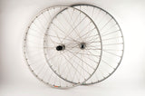 Wheelset with Mavic Module E2 Argent clincher rims and Shimano 600EX #6207 hubs from the 1980s