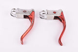 Weinmann AG De Luxe red anodized patent non-aero Brake lever set from the 1950s