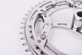 Cottered chromed steel fluted crankset with 52/44 teeth and 170mm length from the 1950s / 1960s / 1970s