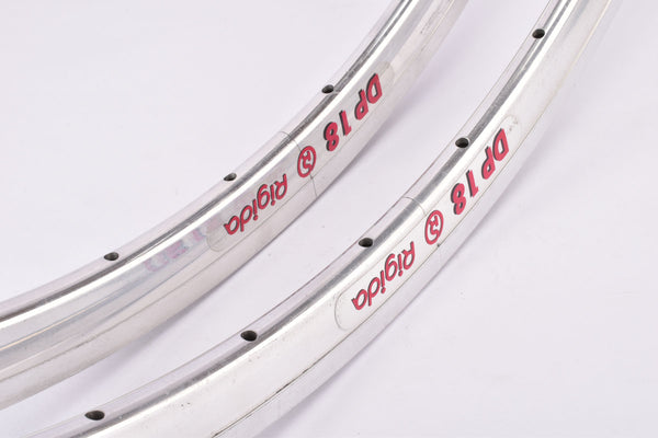 NOS Rigida DP 18 silver polished high profile aero Clincher Rim Set in ...