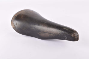 Black Cinelli Unicanitor Leather Saddle with new Logo  from the 1980s