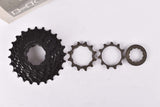 NOS/NIB Shimano #CS-HG50-7AI 7-speed STI / SIS Hyperglide cassette with 11-24 teeth in black finish from 1999