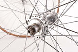 Wheelset with Wooden Tubular Rims and Campagnolo Cambio Corsa Fratteli Brivio Hubs