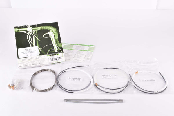 NOS/NIB Nokon Konkavex roadbike brake cable set with white aluminum housing (#KON 011 17)