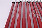10 x Defectiv NOS Zefal Competition 4 red/chrome bike pumps in 520-560mm for SV-Valve (presta valve/scalverand Ventil)