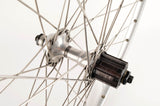 Wheelset with Mavic Module E2 Argent clincher rims and Shimano 600EX #6207 hubs from the 1980s