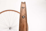 Wheelset with Wooden Tubular Rims and Campagnolo Cambio Corsa Fratteli Brivio Hubs